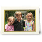 Gold Border Christmas Photo Card